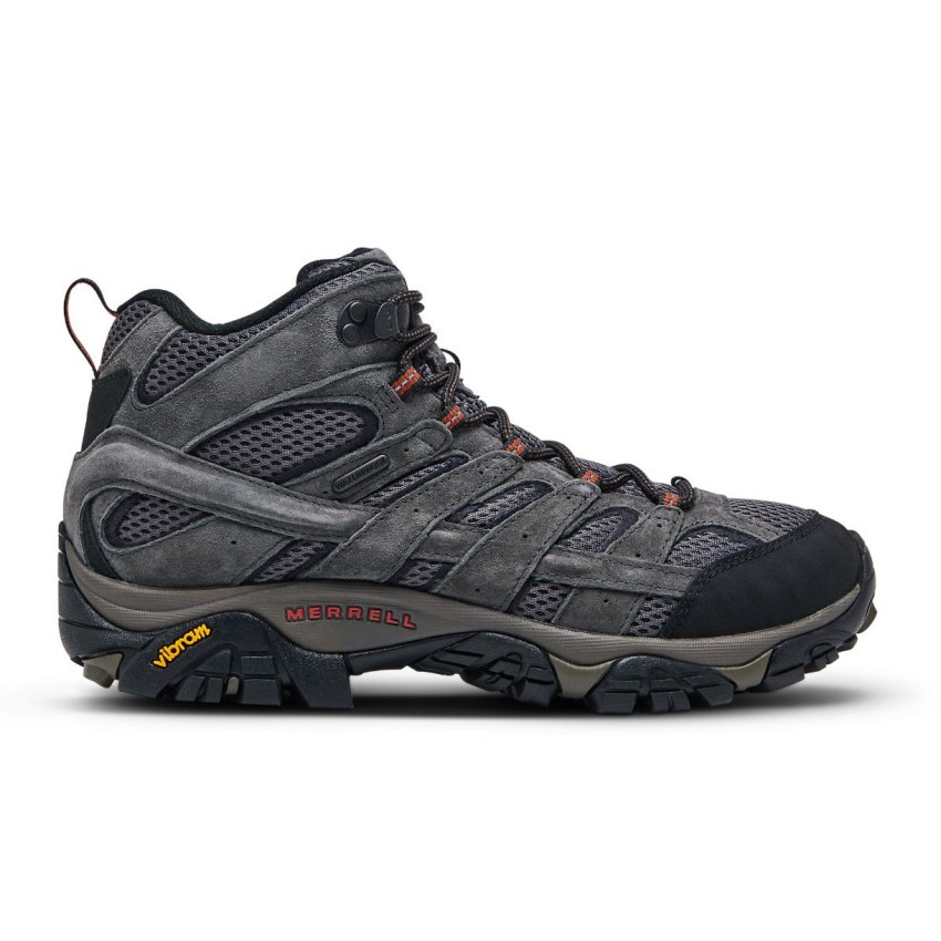 Chaussures Randonnée Merrell Moab 2 Mid Waterproof Grise Foncé Homme | K.I.YPNB